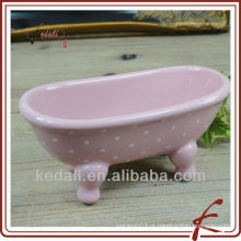 Pink Glaze Ceramic prato de sabão bonito